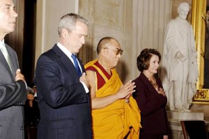 President Bush, the Dalai Lama, Speaker Nancy Pelosi