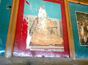 Photo of the 14th Dalai Lama at Kirti Monastery