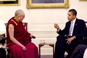 His Holiness the Dalai Lama and US President Barack Obama [The White House, Washington, DC, February 18, 2010]