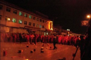 Tibetans celebrate at the Barkhor