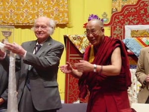 Heinrich Harrer with His Holiness the Dalai Lama