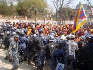 Tibetan protesters