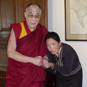 His Holiness the Dalai Lama with Phuntsog Nyidron