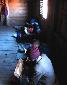 Children studying