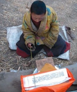A young Tibetan monk