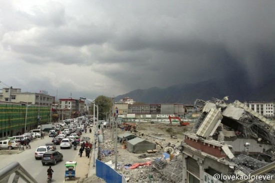 The Old City district of Lhasa.