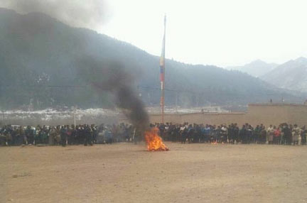 self-immolation of Tsesung Kyab