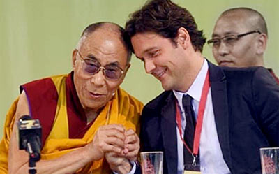His Holiness the Dalai Lama and Matteo Mecacci