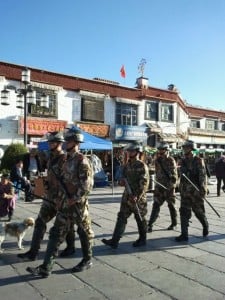 Armed police in Lhasa