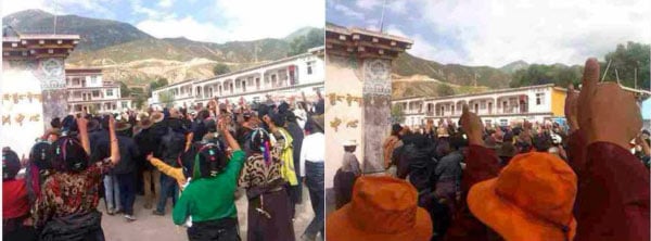 Tibetan demonstrators