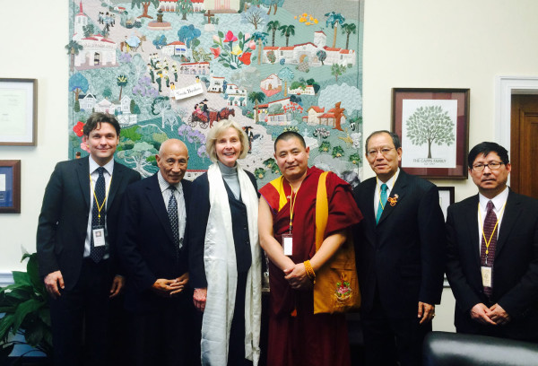 President of ICT Matteo Mecacci, along with Tibet Lobby Day participants, meet with Representative Lois Capps from California. 