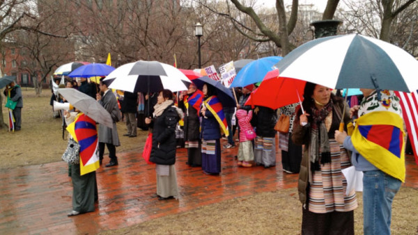 Tibetans and Tibet supporters gather in Washington, DC on March 10.