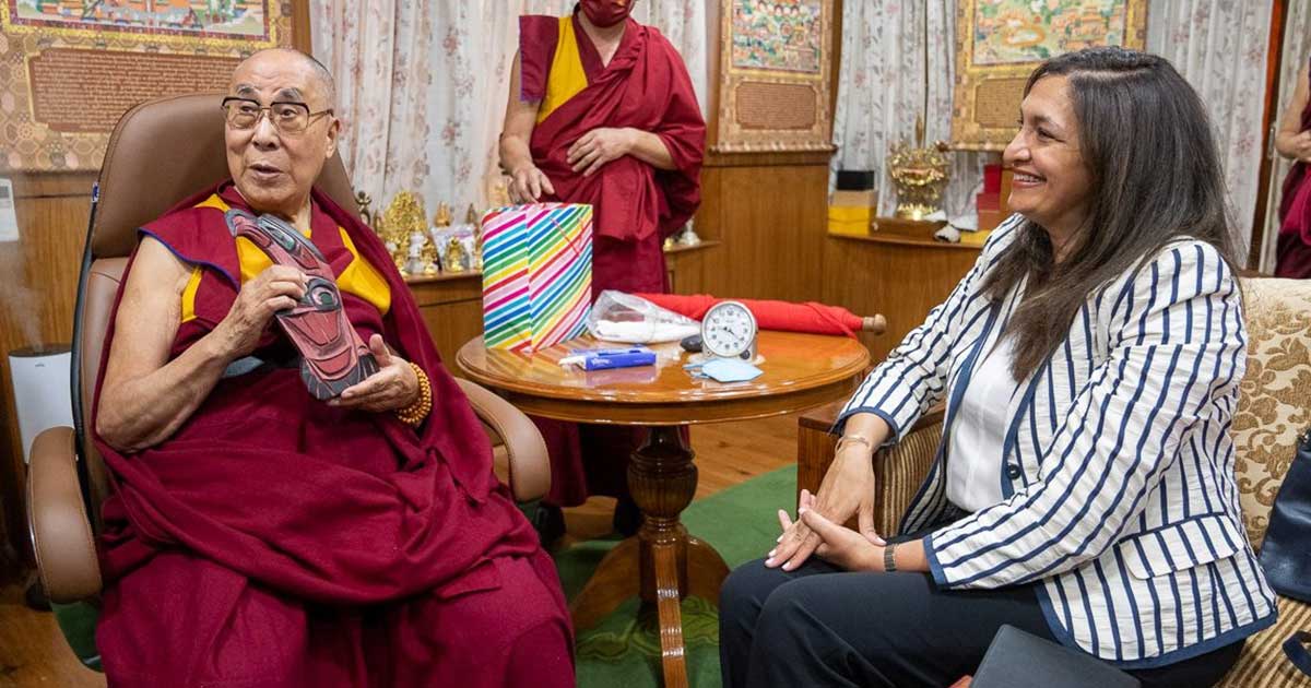 Dalai Lama and Uzra Zeya