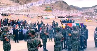 The funeral in Ladakh of Tibetan Nyima Tenzin