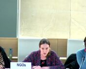 Mélanie Blondelle speaking at the Forum