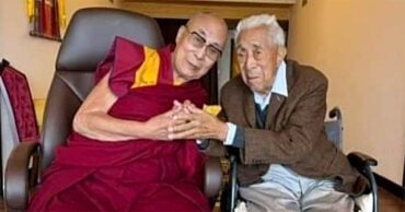 His Holiness the Dalai Lama and his elder brother Gyalo Thondup