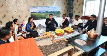 Xi Jinping meeting Tibetans in Amdo