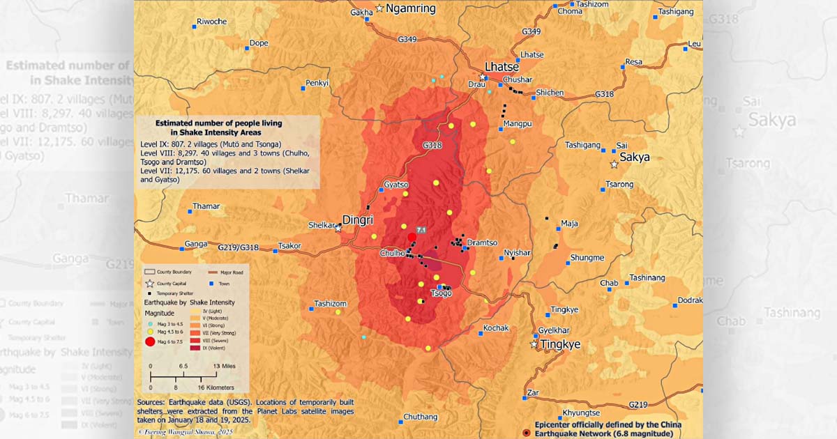 earthquake map