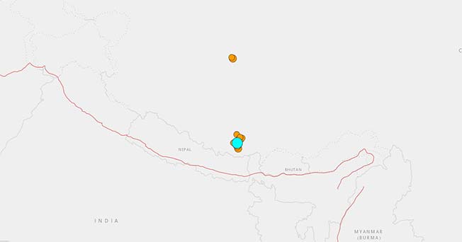 Earthquake map
