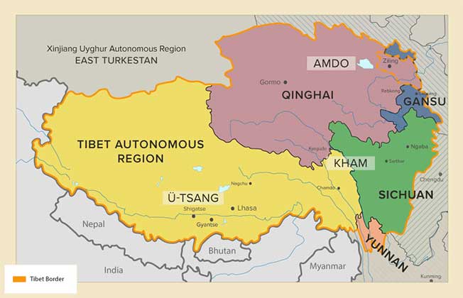 Tibet map