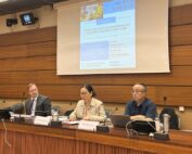 Panelists at the side event in the Palais des Nations in Geneva