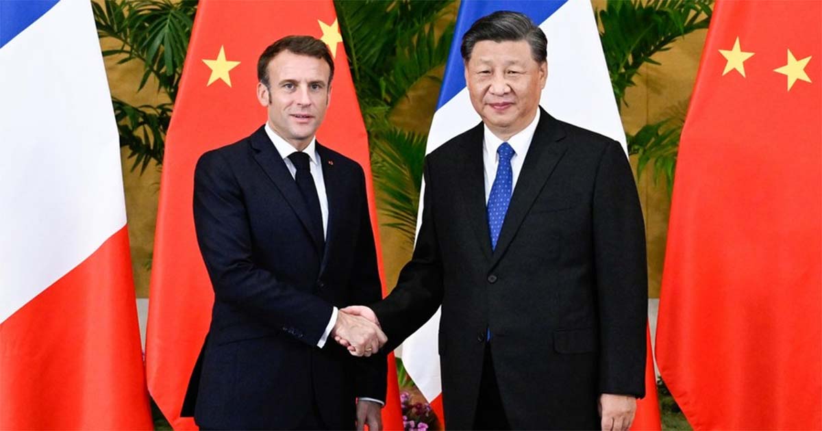 Emmanuel Macron and Xi