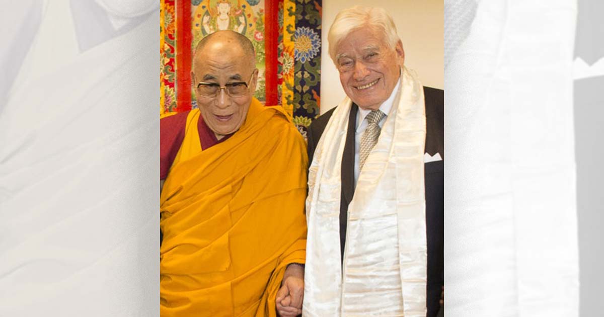 Professor Dr. Schwarz-Schilling with His Holiness the Dalai Lama