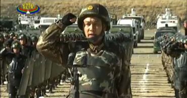 military drills in Lhasa