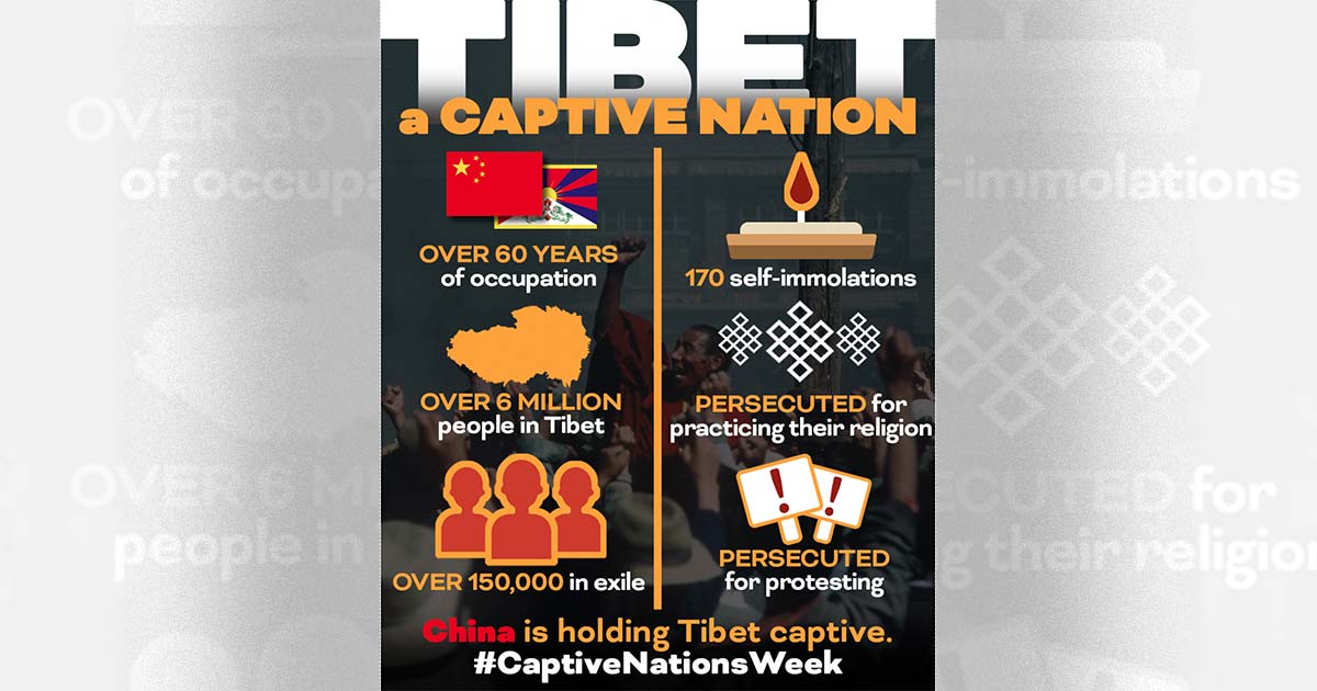 During Captive Nations Week, ICT urges US Congress to pass the ‘Assuring the Future of Tibet Act’ and call for the repeal of China’s ethnic unity law