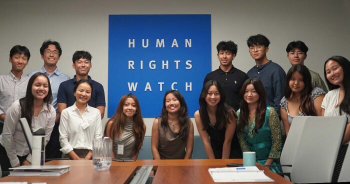 TYLP cohort at the Human Rights Watch