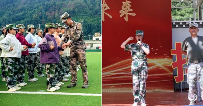Tibetan children receive military training